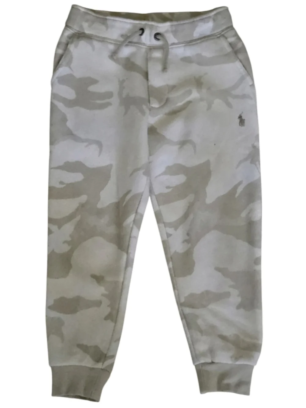 Polo Ralph Lauren Girls 4T Camo Jogger Sweatpants Tan Cotton Pony Logo